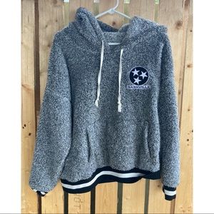 Nashville fuzzy warm hoodie grayish